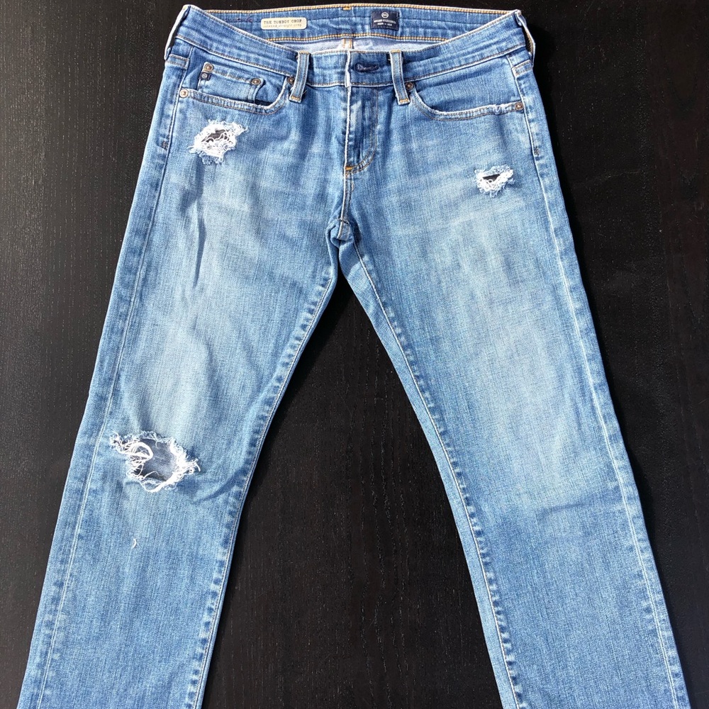Adriano Goldschmied (AG) women’s The Tomboy Crop relaxed straight crop jeans